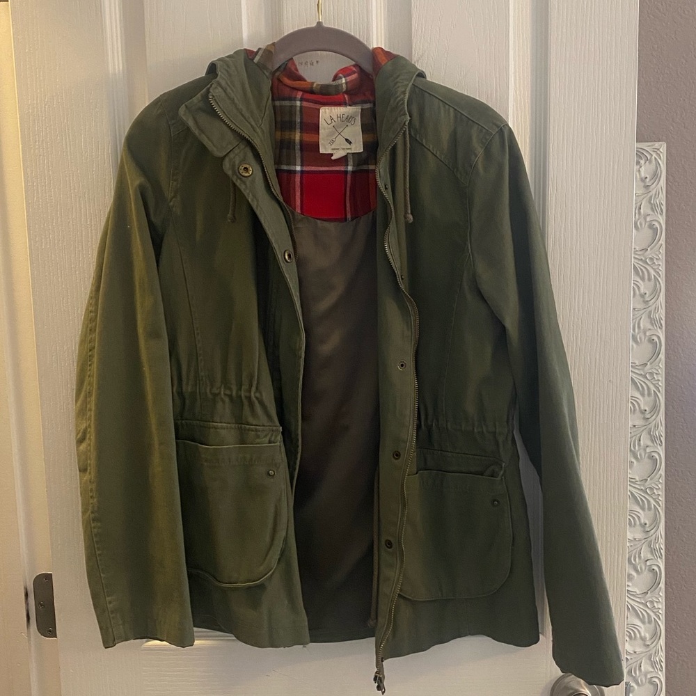 LA Hearts (pac sun brand) green army jacket